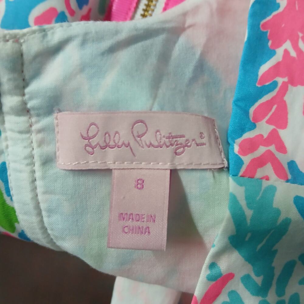 Lilly Pulitzer Let's Cha Cha Delia Dress Women's Size 8 Sleeveless Scoop Back - Picture 5 of 8